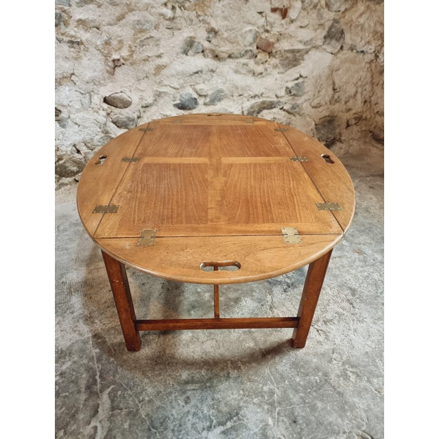 1960s Vintage Nautical Butlers Tray Coffee Table in Mahogany and Walnut, 1960s For Sale - Image 5 of 14