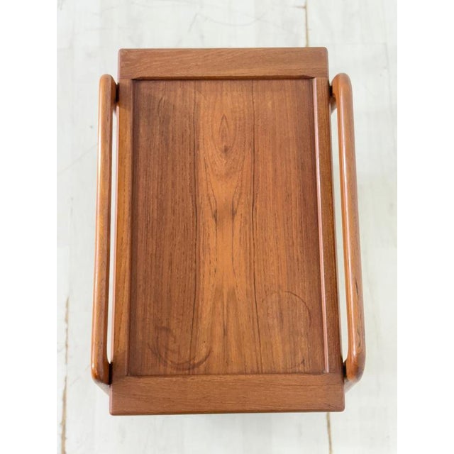Mid-Century Danish Teak Serving Trolley from Sika Møbler, 1960s For Sale - Image 9 of 11