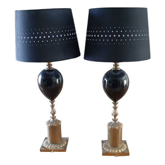 Lamps in the style of Maison Charles, 1970, Set of 2 For Sale