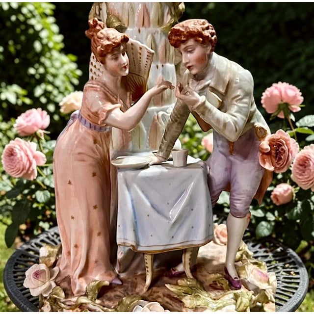 Antique Schierholz German Porcelain Figural Centerpiece-1800s-Victorian For Sale - Image 4 of 14
