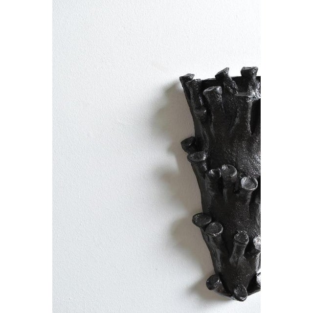 Belize Black Mat Wall Sconce Lamp from Barracuda Interiors For Sale - Image 4 of 6