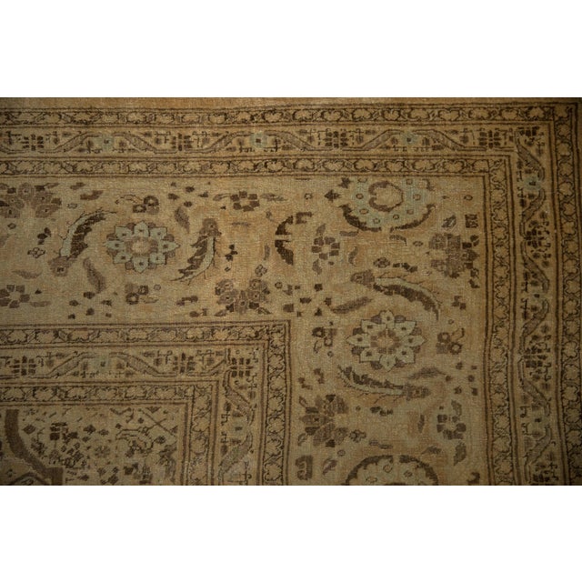 Antique Fine Distressed Tabriz Carpet - 10'2" x 13'4" For Sale - Image 15 of 16