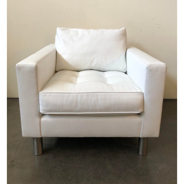 Ralph Lauren Home Modern Metropolis Leather Chair And Ottoman Chairish