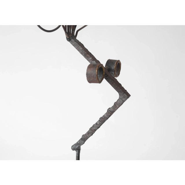 Dark Gray Mid 20th Century Abstract Brutalist Style Mixed Metal Bird Sculpture For Sale - Image 8 of 12
