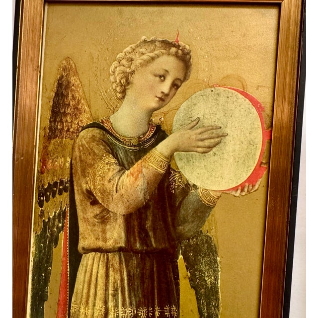 Vintage Framed Prints of Renaissance Musician Angels, San Francisco Framing, a Pair For Sale In San Francisco - Image 6 of 6