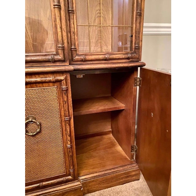 Vintage Chinoiserie Lighted China Display by American of