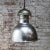 Vintage French Industrial Silver Metal Pendant Light For Sale - Image 4 of 5