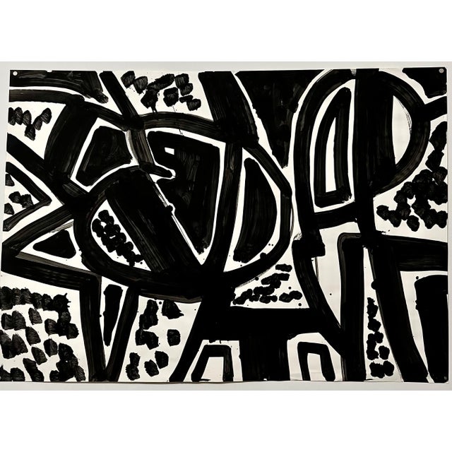 Paper Jay Milder, Abstract Expressionist Landscape Jay Milder Rhino Horn Painting American Pop Art, 1990 For Sale - Image 7 of 7