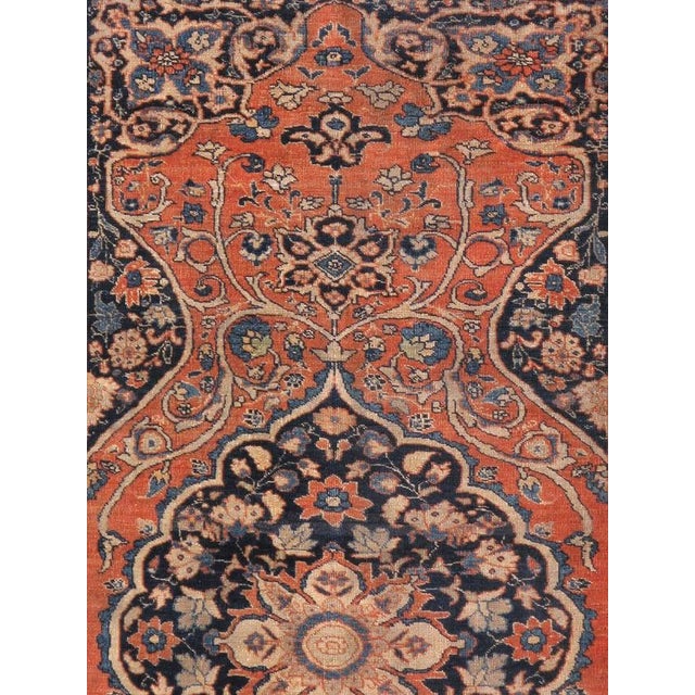 an 1880s hadji Jali Li Tabriz Carpet in a rare square intermediate size.