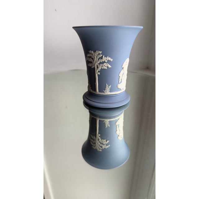 Wedgwood Pale Blue Jasperware Posey Pot Vase For Sale - Image 9 of 11