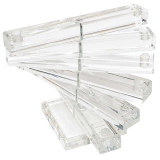 Lucite " Spiral Staircase" Sculptural 12 Light Candelabra For Sale