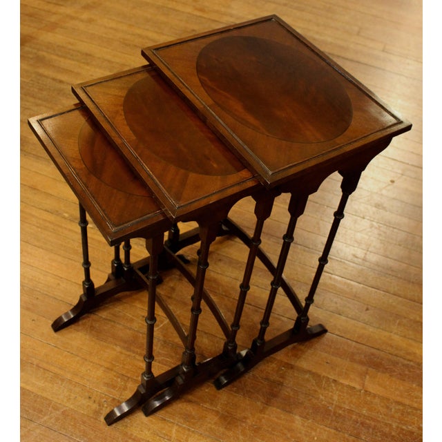 Set of Three Mahogany Nesting Tables Chairish