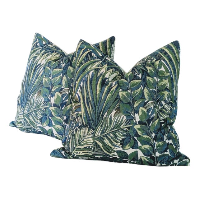Scalamandre Playa Jardin Outdoor Pillows - Set of 2 For Sale