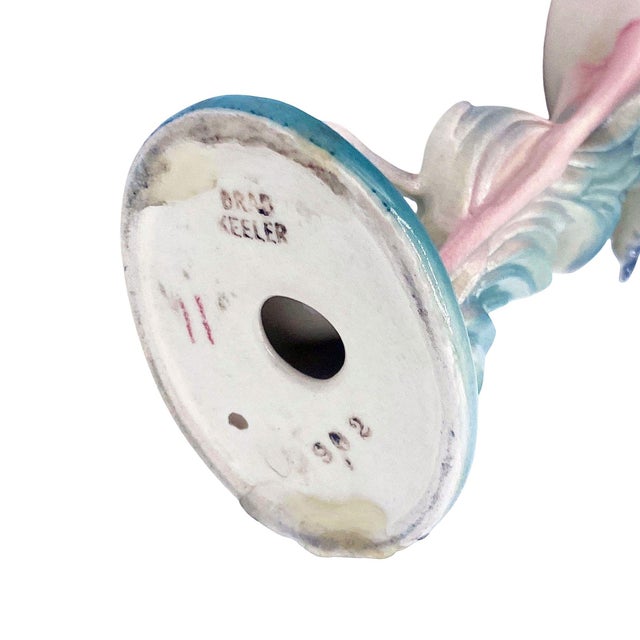 1940s Mid-Century Pink Flamingo Ceramic Tabletop Statue Set by Brad Kealer, 2 Pieces For Sale - Image 10 of 18