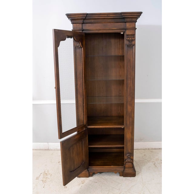 John Widdicomb John Widdicomb Continental Style Mesh Door Display Cabinet For Sale - Image 4 of 18