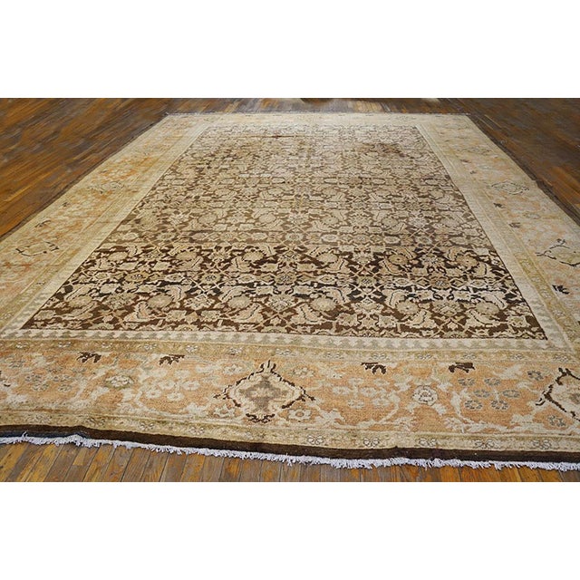 Late 19th Century Persian Sultanabad Carpet ( 12' x 15'6" - 366 x 472 ) Wool Large Allover Floral Rectangle Hand Knotted...