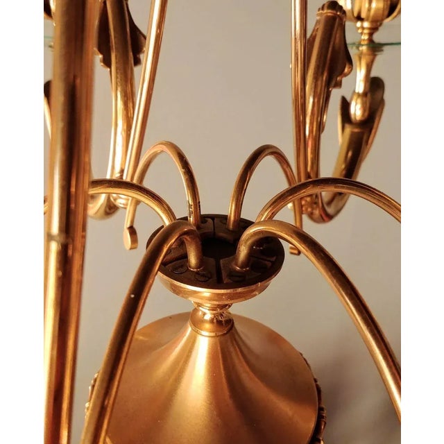 Italian 6-Light Chandelier by Oscar Torlasco, 1960s For Sale - Image 13 of 16