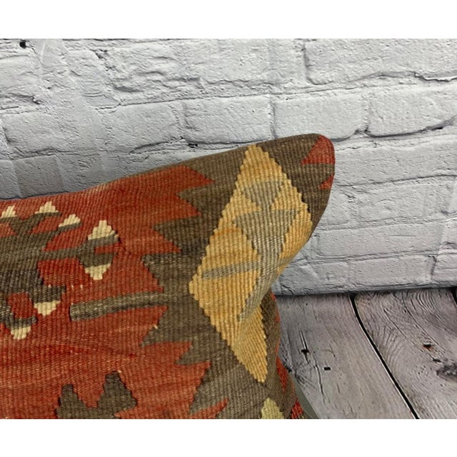 Turkish 16 x 24 Kilim Pillow Turkish Cushion Sultan's Treasure Pillow Cushion Cover For Sale - Image 3 of 4