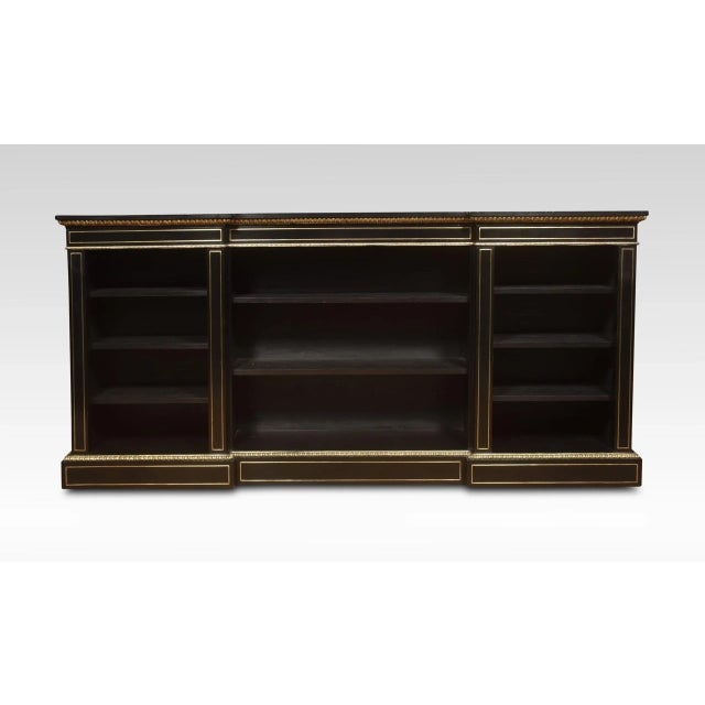 Large Napoleon III Brass Mounted Open Bookcase For Sale - Image 3 of 9