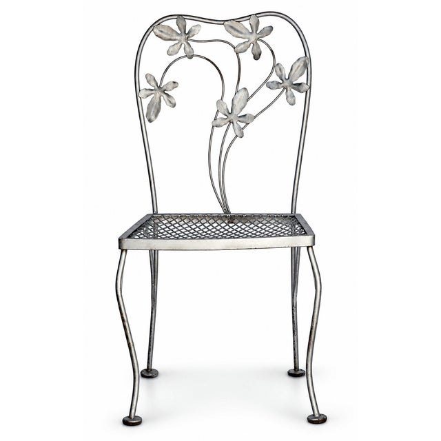 American 1920's Silver Floral Backs, Set of 3 For Sale - Image 3 of 15