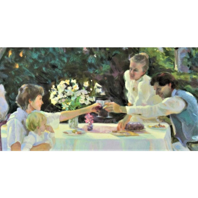 Printmaking Materials Don Hatfield, "Family Reunion" Large original color serigraph, 1992 For Sale - Image 7 of 11