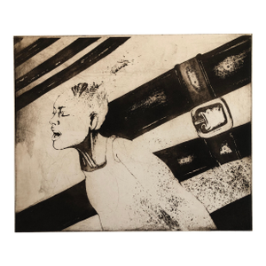 Oded FeingershWoman in Agony or Ecstasy, Modernist Israeli Etching