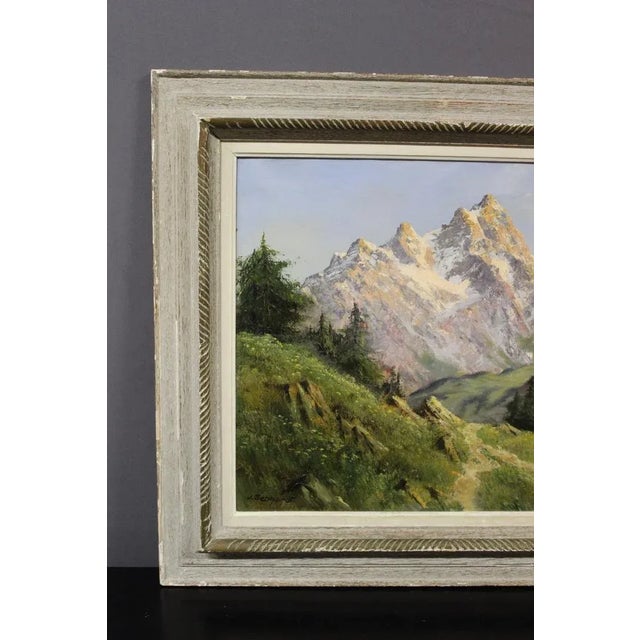 Johannes Gebhardt, Mountain Landscape, 1920s-1940s, Oil on Canvas For Sale - Image 7 of 11