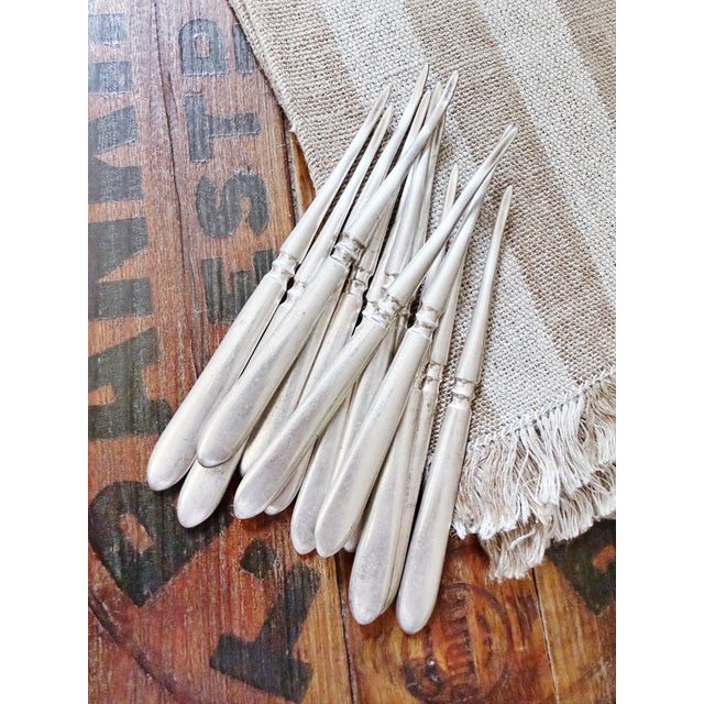 1920s Set of Silver Nut Picks From the Hotel Lincolnshire in Boston - 12 pcs For Sale In New York - Image 6 of 6