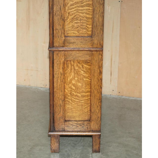 Antique English Astral Glazed Display Cabinet from Roberts, 1900s For Sale - Image 16 of 18