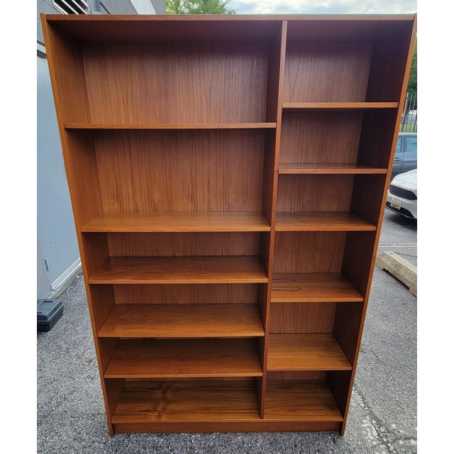 1970s Domino Møbler Double-Bay 6-Shelf Teak Bookcase For Sale - Image 12 of 15