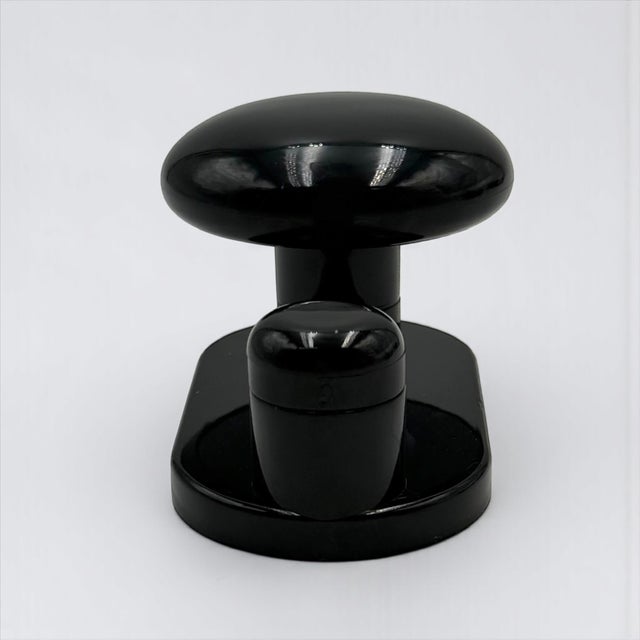 Plastic Black Wall Hooks by C. Bartoli for Con & Con, Italy, 1970s, Set of 2 For Sale - Image 7 of 10
