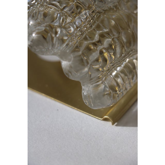 Gold Glass and Brass Wall Lights by Carl Fagerlund for Orrefors, 1960, Set of 2 For Sale - Image 8 of 15