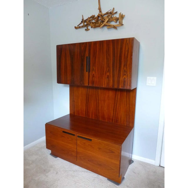 Danish Modern Kofod Larsen Rosewood Wall Unit Storage Cabinet & Cupboard For Sale - Image 12 of 12