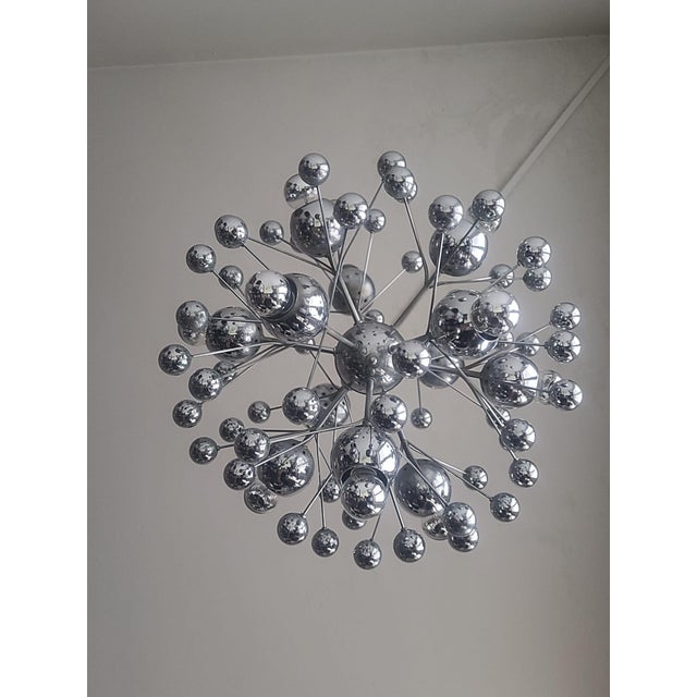 Vintage Space Age Twelve-Light Pendant Lamp, 1960s For Sale - Image 6 of 13