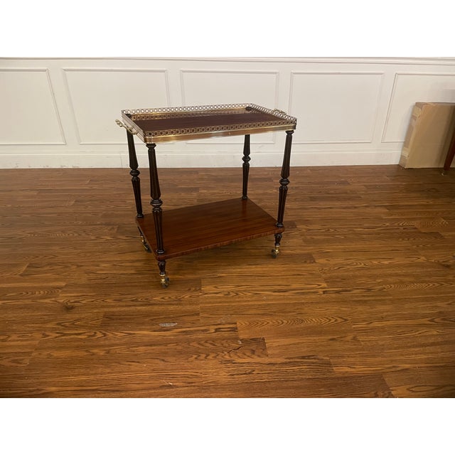 Brown Leighton Hall Serving Cart/Trolley - Showroom Sample For Sale - Image 8 of 8