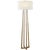 Modern Ian K. Fowler by Visual Comfort Signature Scala Large Hand-Forged Floor Lamp in Gilded Iron with Linen Shade For Sale - Image 3 of 3