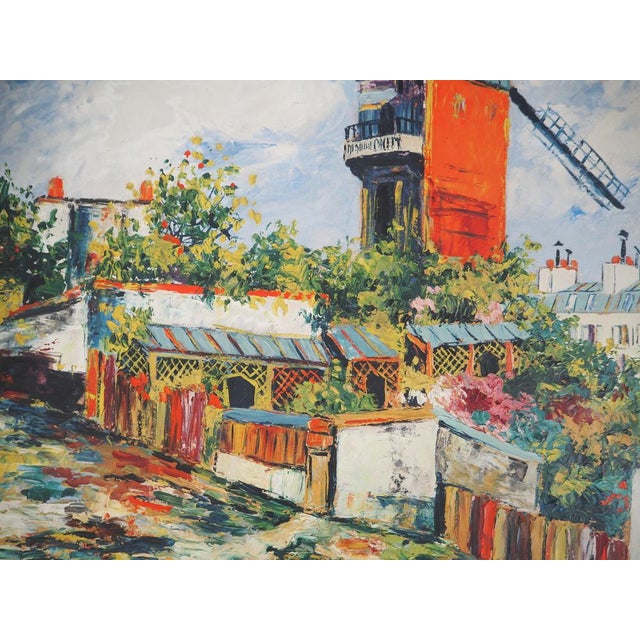 Elisée Maclet, Montmartre Moulin de la Galette, 1930, Oil on Panel, Framed For Sale - Image 4 of 9