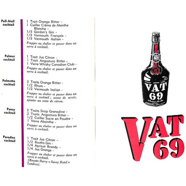 Traditional "Livre De Cocktails" 1949 Bauwens, Emile For Sale - Image 3 of 12