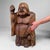 Contemporary Japanese Wooden Temple Statue of Hotei with Child, 1920s For Sale - Image 3 of 14