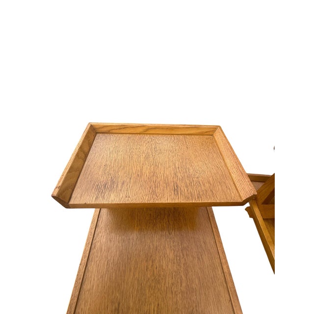 Mid Century Modern Rare 1952 Lane Alta Vista Style No. 47 Two-Tier Oak End Tables – Pair For Sale In Buffalo - Image 6 of 12
