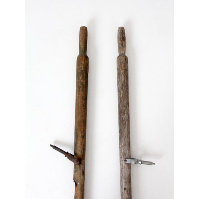 Wood Vintage Wooden Boat Oars Pair For Sale - Image 7 of 15