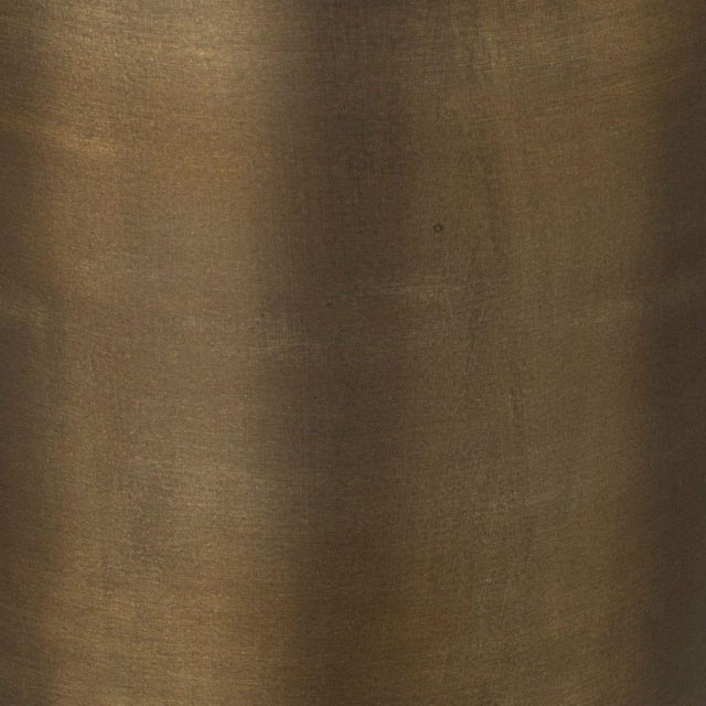 Outdoor Indoor Brass Cylinder Side Table For Sale - Image 4 of 5