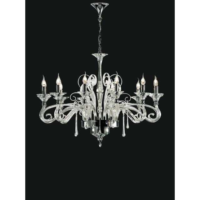 Contemporary Collection Orchidea Chandelier, Metal and Crystal, NCS 437 by Jago For Sale - Image 3 of 10