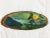 Stunning Vintage Hand Painted Landscape on Oval Shaped Wooden Tree Slab. Signed at bottom right. Beautiful composition and...