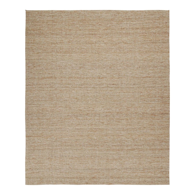 2010s Rug & Kilim’s Modern Kilim Rug in Brown & White For Sale