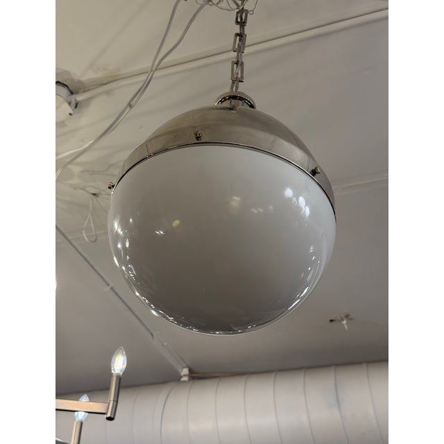 2010s Thomas O'Brien for Visual Comfort Hicks Globe Pendant Light For Sale - Image 5 of 12