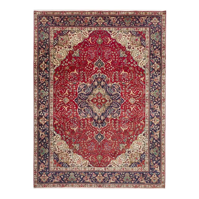 Middle Eastern Hand-Knotted Tabriz Rug For Sale