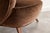 Vladimir Kagan Barrel Lounge Chairs in Brown Velvet and Walnut Legs For Sale - Image 9 of 12