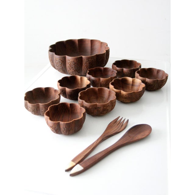 Mid Century Serving Bowl Set For Sale - Image 9 of 12