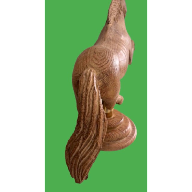 Ralph Lauren Vintage Hand Carved Large Stallion Wood Sculpture Equestrian Decor. For Sale - Image 4 of 11
